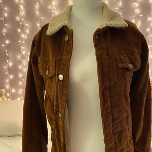 Sherpa lined corduroy jacket